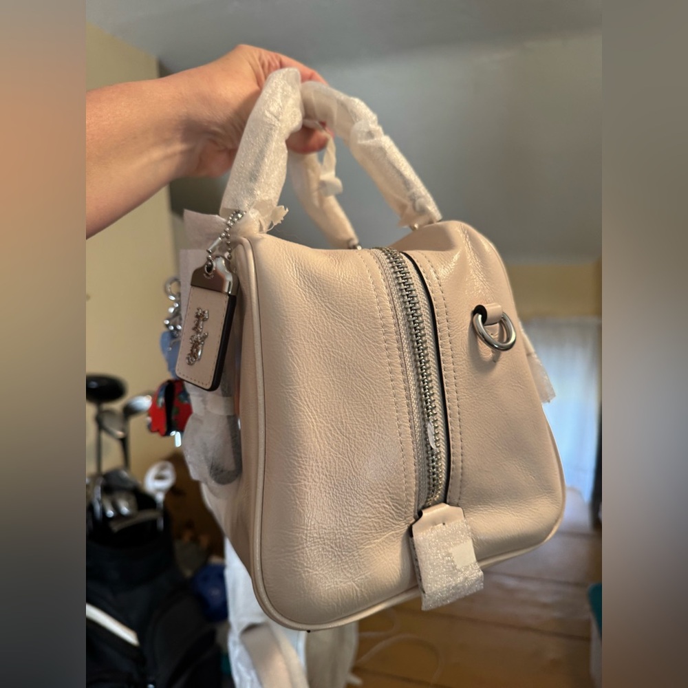 New With Tags- Coach Cube Rogue in White Patent Leather - Picture 13 of 14